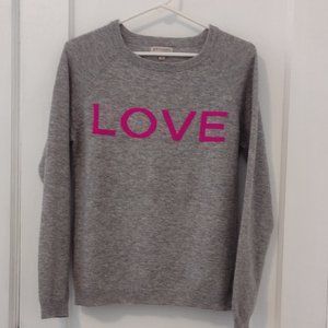 Philosophy Cashmere Sweater Love Gray Fuchsia M